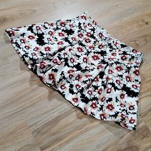 🔺️So Rad Cream Floral Print Skater Skirt Large
